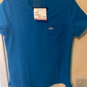 FIGS Size Small, Alpine Blue Catarina scrub top